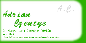 adrian czentye business card